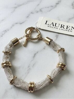 Lauren Ralph Lauren Two-Tone Multi-Row Toggle Bracelet